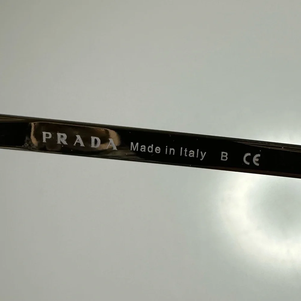 Prada Cinema Iconic Cat Eye Sunglasses 09Q Opal Pink Gold Aviator Gradient - Picture 8 of 14